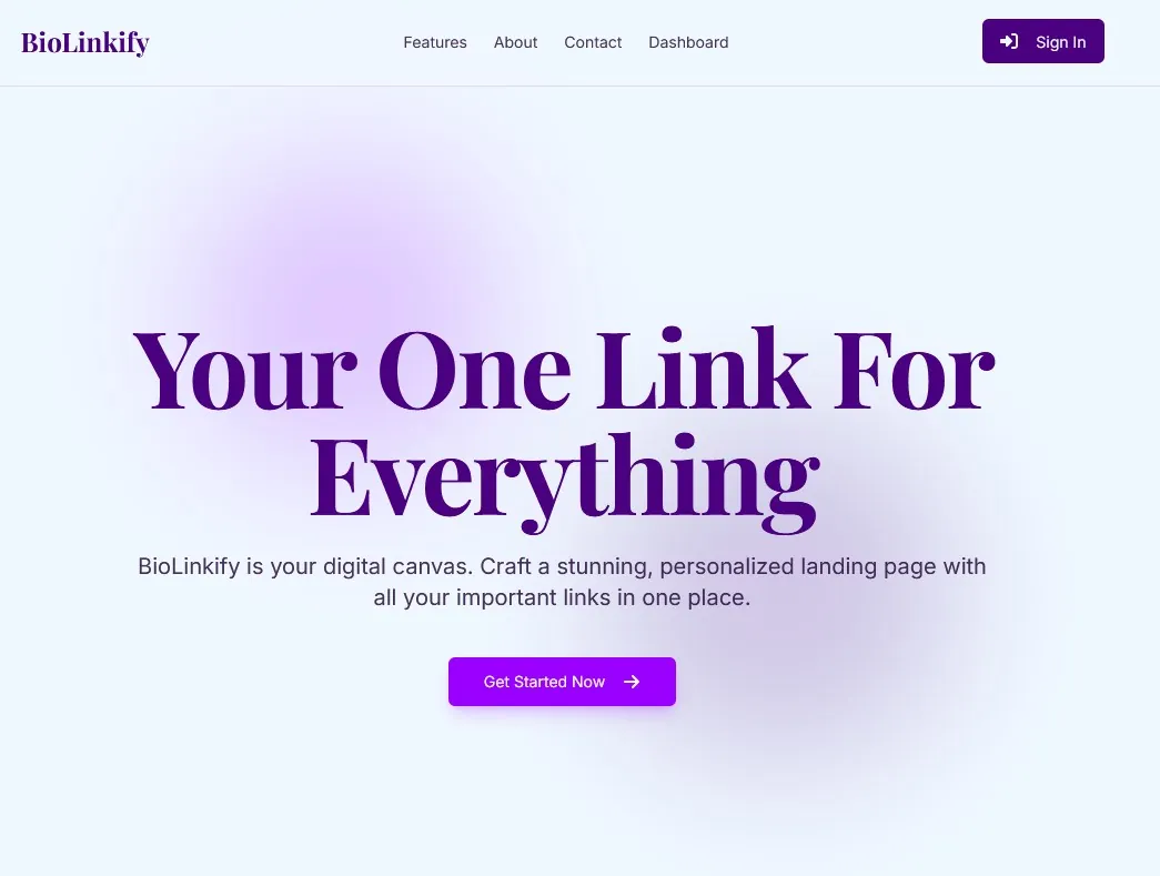 BioLinkify link page